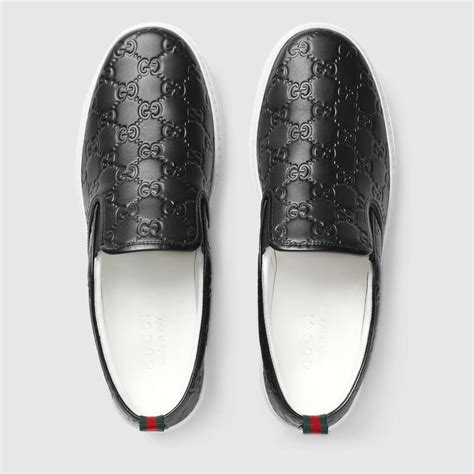 gucci black men's shoes|gucci men's slip on shoes.